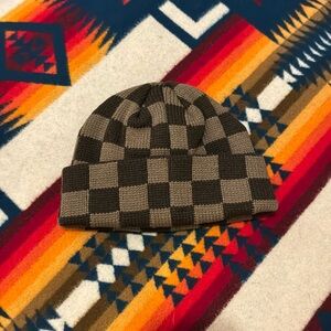 Eat Your Water Checked Beanie